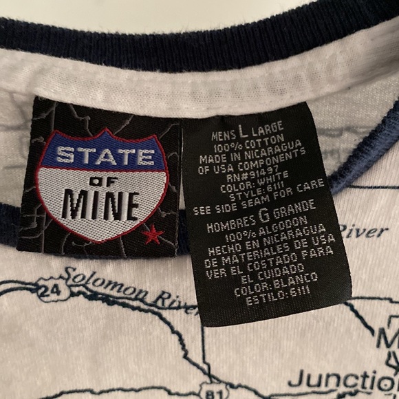 STATE OF MINE Oklahoma map t shirt - Picture 2 of 3